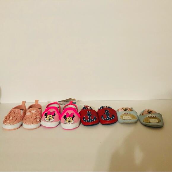 3-6 mos Baby Shoe Bundle- Judanzy, Disney, Rising Star, Ministar - Picture 12 of 12